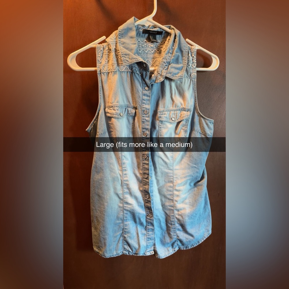 Denim Sleeveless Top